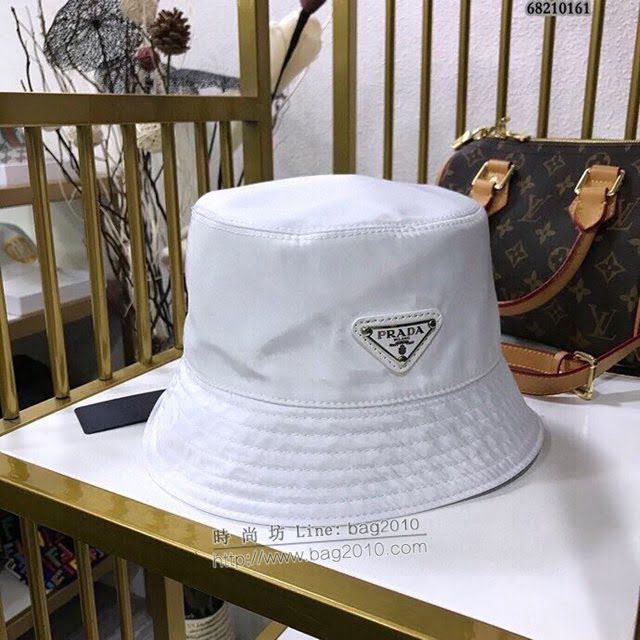 Prada男女同款帽子 普拉達經典暗黑錦綸漁夫帽遮陽帽  mm1067